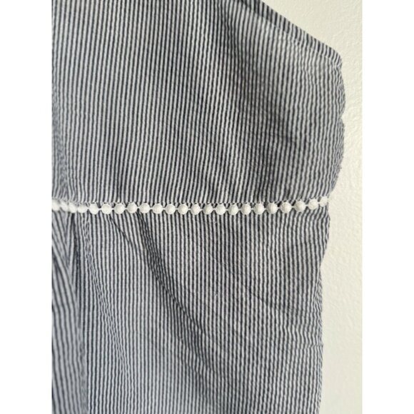 Savanna Jane Women’s 3X Embroidered Sleeveless Top Seersucker Boho Coastal - Picture 6 of 9